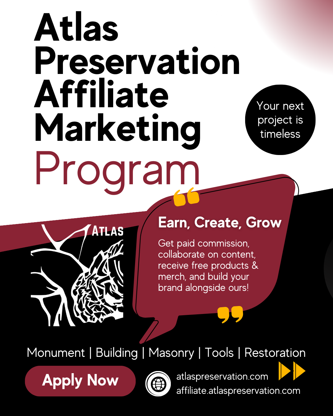 Affiliate Program - Now Accepting Applications! — Atlas Preservation
