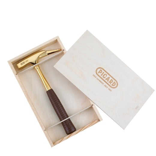 Picard Gold-Plated Carpenter's Roofing Hammer in Wooden Gift Box-Picard-Atlas Preservation