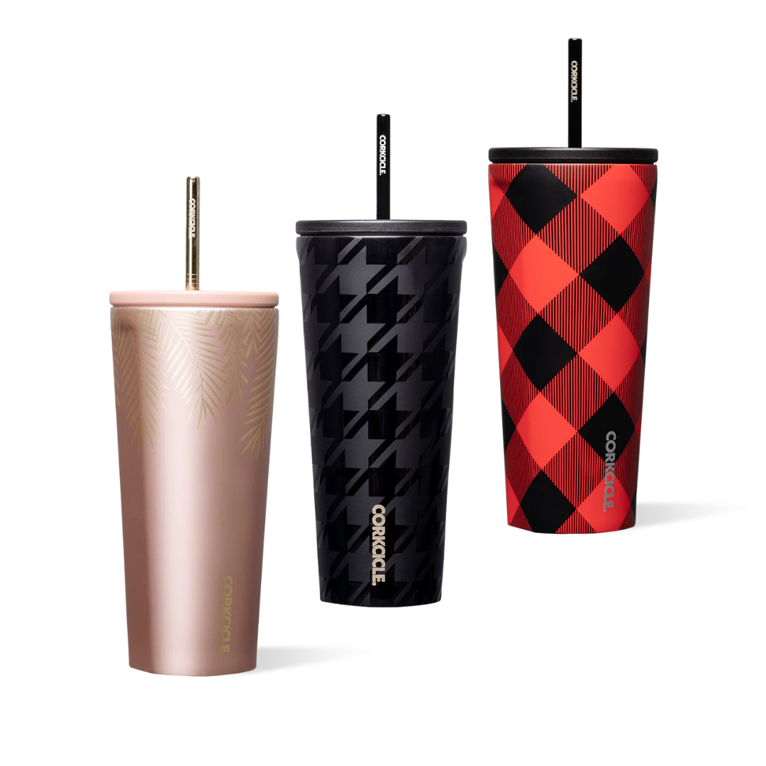 Corkcicle 24oz Cold Cup Onyx Houndstooth