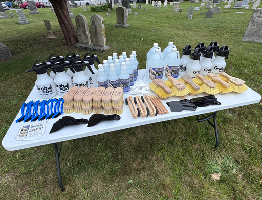 Gravestone & Monument Cleaning - Event Set-Endurance Restoration Products-Atlas Preservation