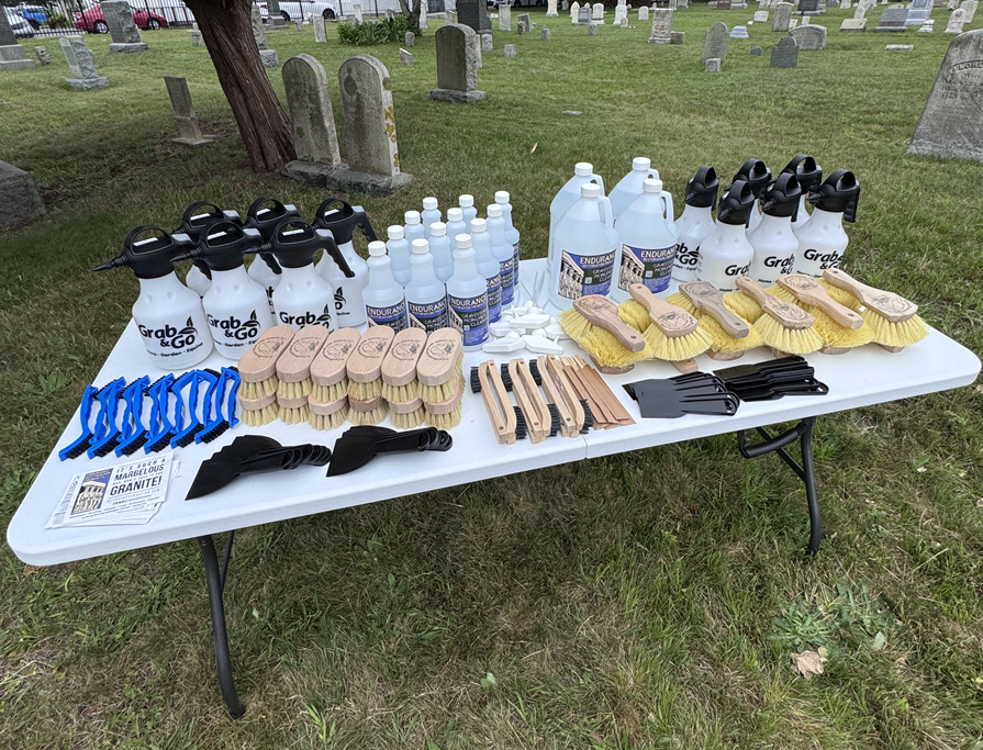 Gravestone & Monument Cleaning - Event Set-Endurance Restoration Products-Atlas Preservation