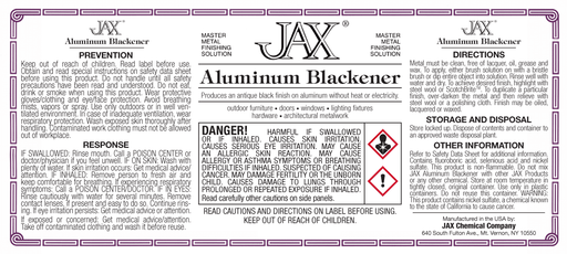 Aluminum Blackener-Jax Chemical Company-Atlas Preservation