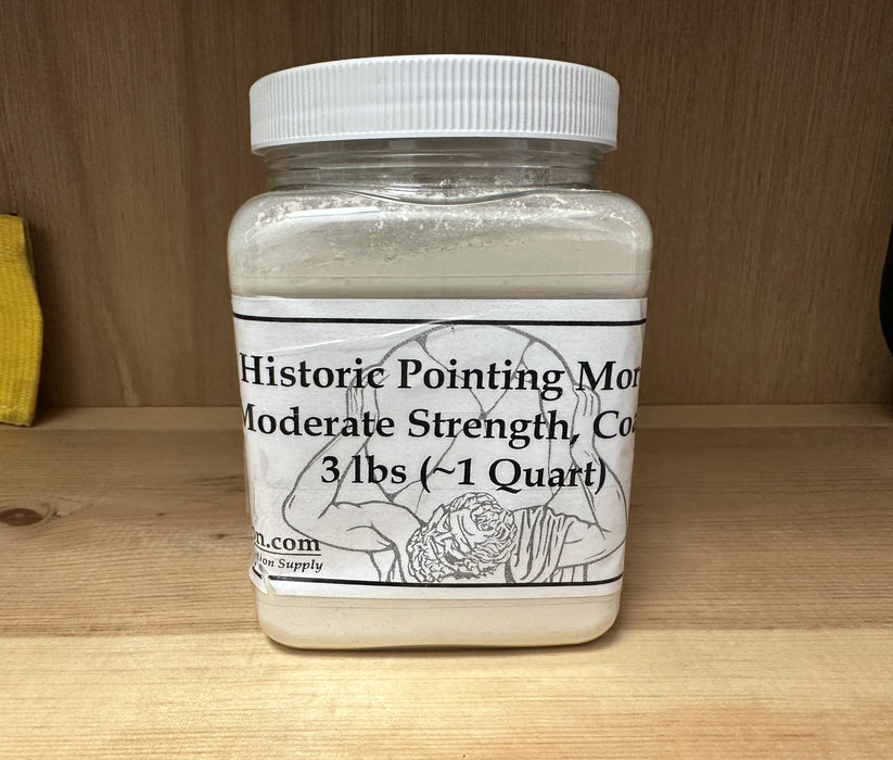 OLD LABEL Historic Pointing Mortar - Moderate Strength, Coarse - Quart-Otterbein-Atlas Preservation
