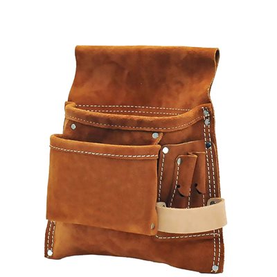 Nail & Tool Bag - 5 Pocket Split Leather-Bon Tools-Atlas Preservation