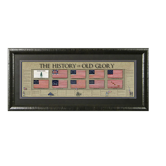 American History Prints - Framed-Collins Flags-Atlas Preservation