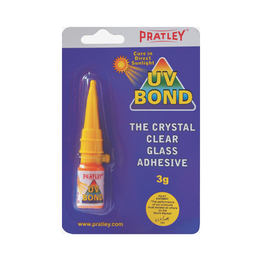 Pratley UV Bond Crystal Clear Glass Adhesive - 3 Grams — Atlas Preservation