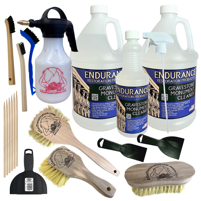 Gravestone & Monument Cleaning - Pro Set (BACKORDER)-Endurance Restoration Products-Atlas Preservation