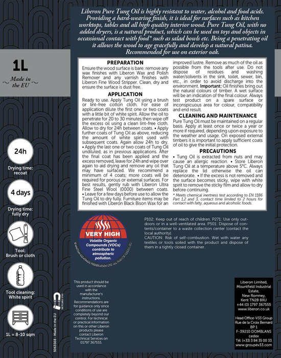 Pure Tung Oil-Liberon-Atlas Preservation