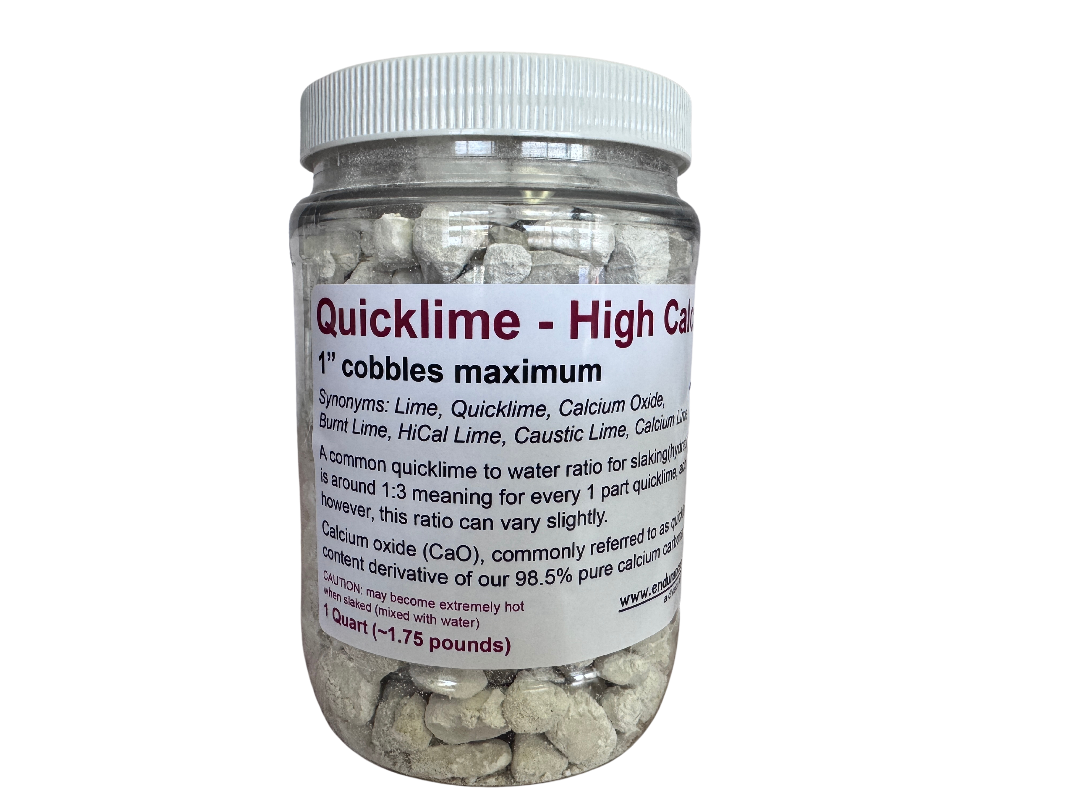 Quicklime Bucket Quicklime Cobbles - High Calcium — Atlas Preservation