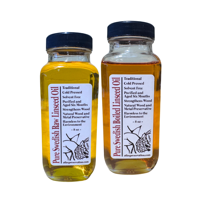 Pure Swedish Raw & Boiled Linseed Oil COMBO-Atlas Preservation-Atlas Preservation