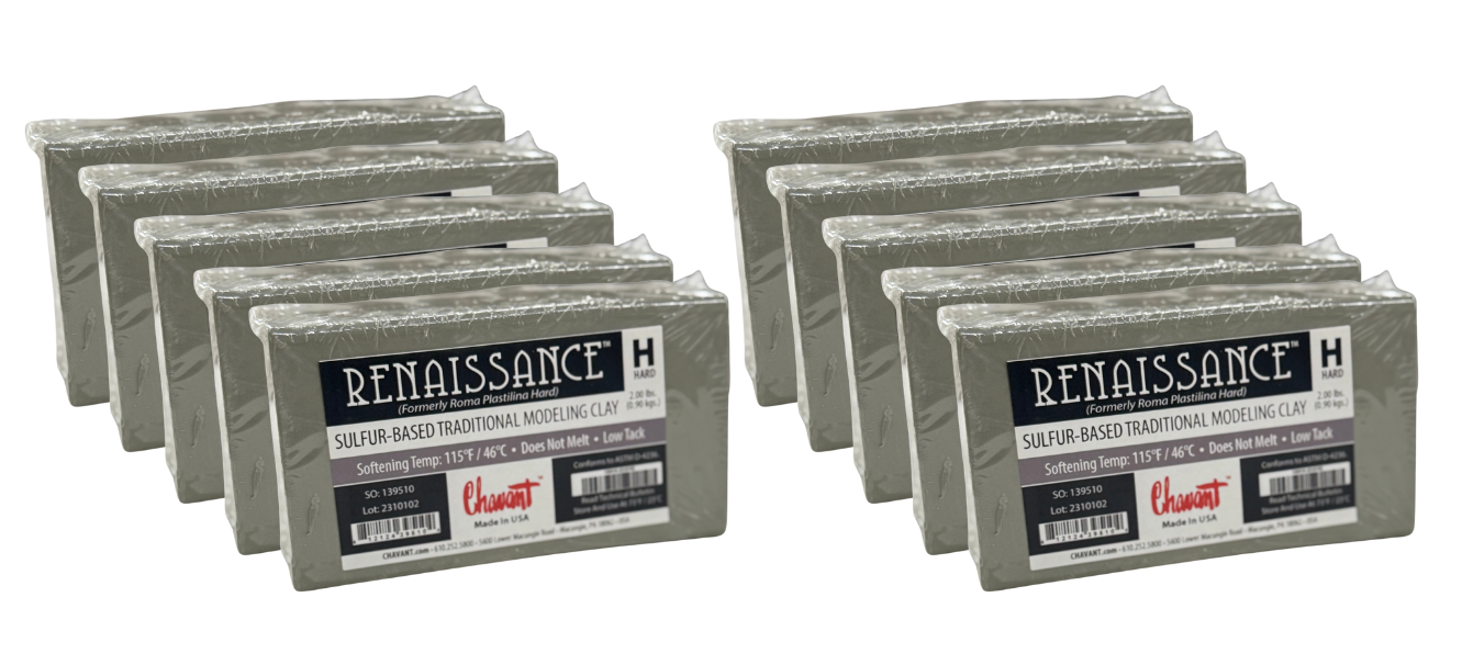 Renaissance Plastilina (Roma) - Hard-Chavant Modeling Clay-Atlas Preservation