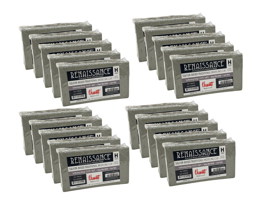 Renaissance Plastilina (Roma) - Hard-Chavant Modeling Clay-Atlas Preservation