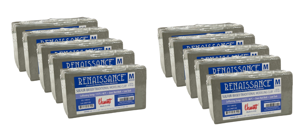 Renaissance Plastilina (Roma) - Medium-Chavant Modeling Clay-Atlas Preservation