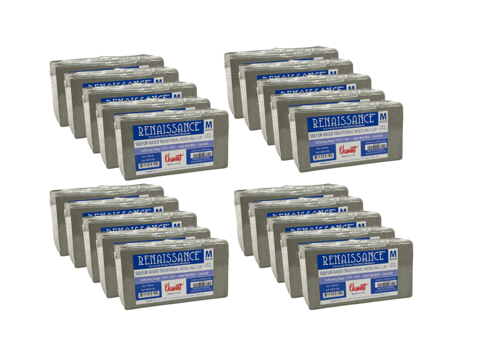 Renaissance Plastilina (Roma) - Medium-Chavant Modeling Clay-Atlas Preservation