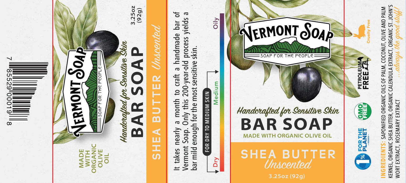 Shea Butter 3.25oz Boxed Bar-Vermont Soap-Atlas Preservation