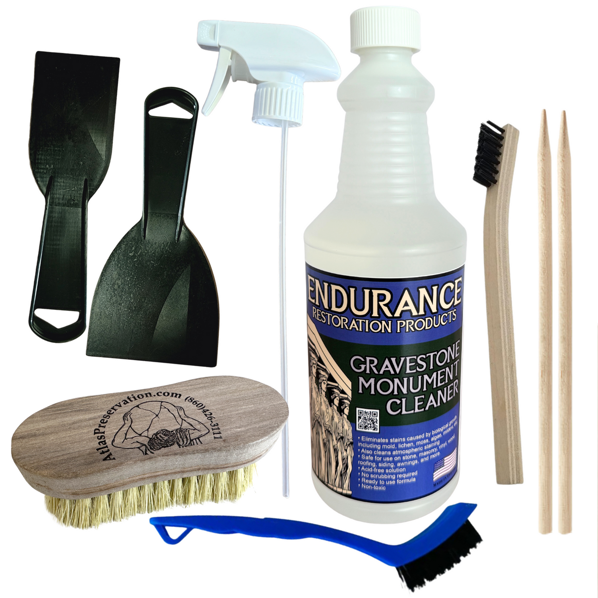 Gravestone & Monument Cleaning - Starter Set — Atlas Preservation
