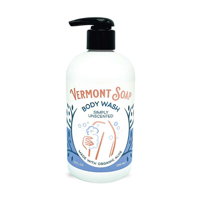 Shea Butter Organic Body Wash 12oz Pump-Vermont Soap-Atlas Preservation
