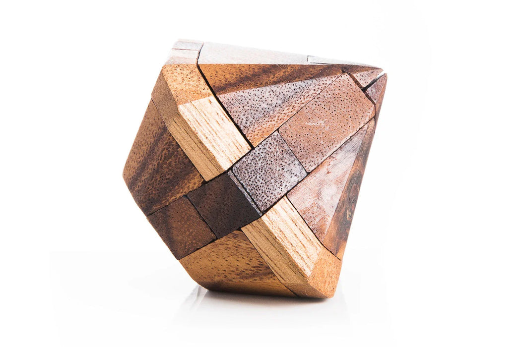 Japanese Wooden Diamond Puzzle-Kubiya Games-Atlas Preservation