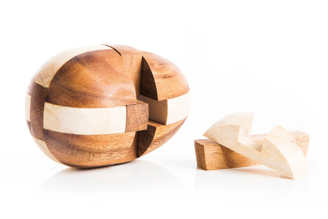 Japanese Wooden Dinosaur Egg Kumiki Puzzle-Kubiya Games-Atlas Preservation