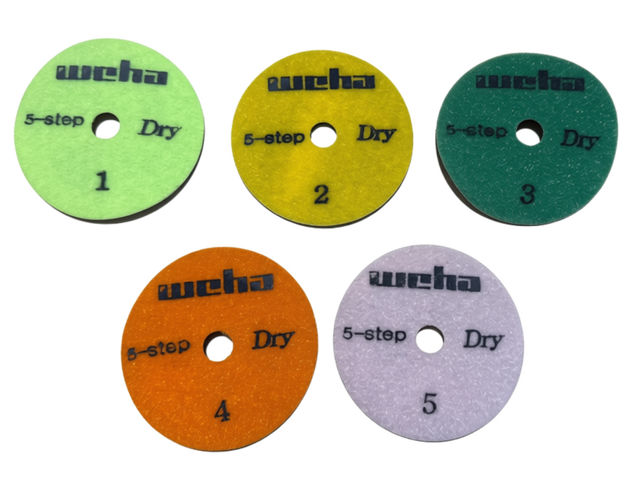 5-Step Diamond Polishing Pads - Dry