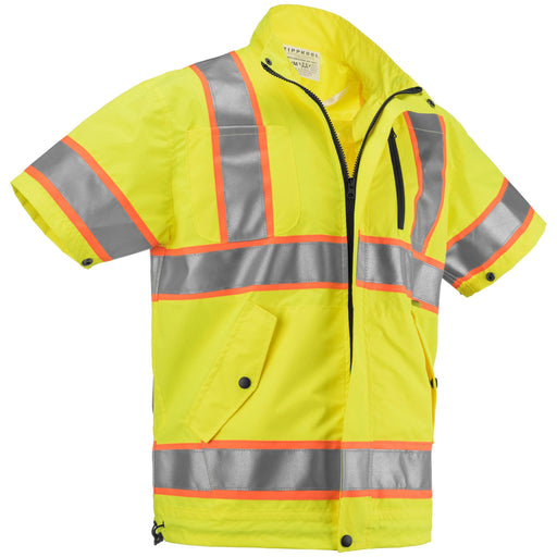 High Visibility Short Sleeve Cooling Jacket w/ Lithium Ion Battery - YELLOW (Free US Shipping)-Zippkool-Atlas Preservation