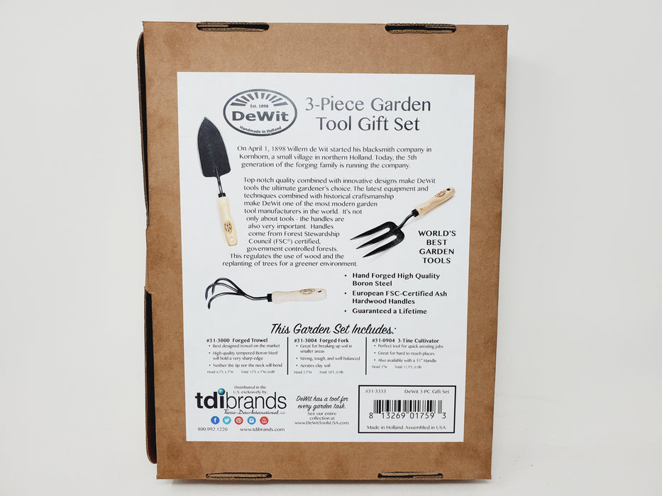 3-Piece Garden Tool Gift Set-DeWit-Atlas Preservation