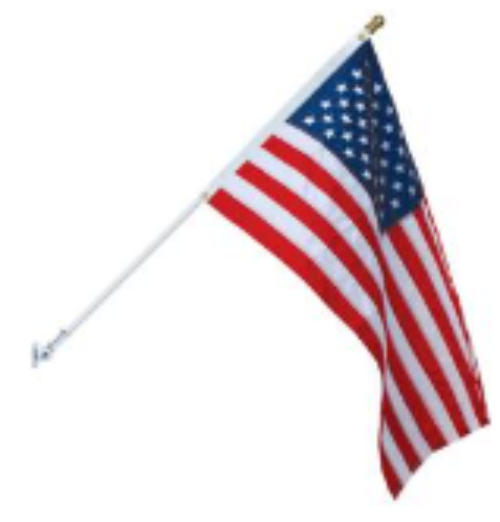 6' x 1" Two-Piece Heavy Duty White Aluminum Pole Set-Collins Flags-Atlas Preservation