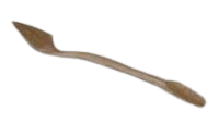 Spatula, iroko wood, blade length 40 mm-Strati-Concept-Atlas Preservation