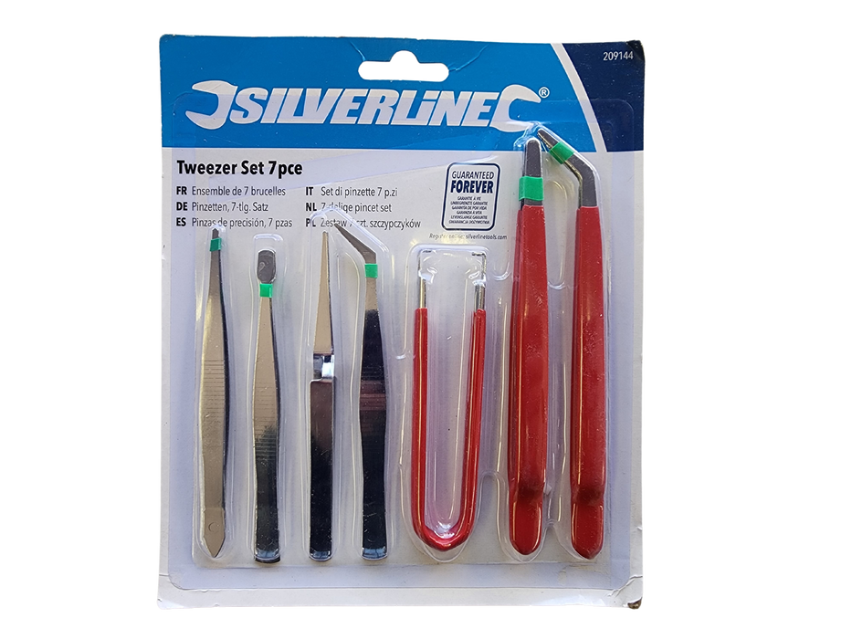 Silverline 7-Piece Tweezer Set-Silverline Tools-Atlas Preservation