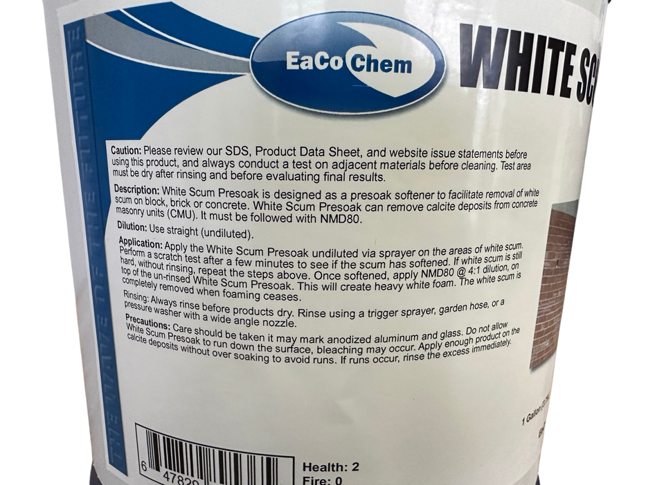 White Scum Presoak - Remove White Deposits from Brick, Block, and Concrete-EaCo Chem-Atlas Preservation