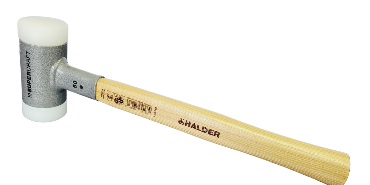 Halder Supercraft Dead Blow, Non-Rebounding Hammer with Nylon Face Inserts  and Steel Housing, 2.36 / 60.14 oz.